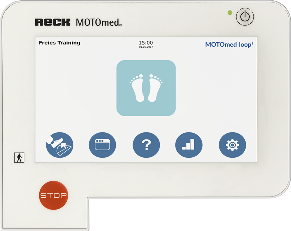 MOTOmed loop.l touchscreen controls