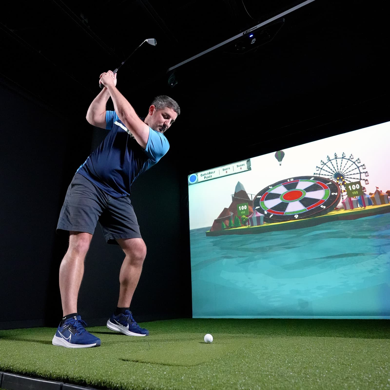 Carl's Place Pro Golf Simulator Enclosure Kit — Commercial Grade, Heavy-Duty Impact Screen, Professional