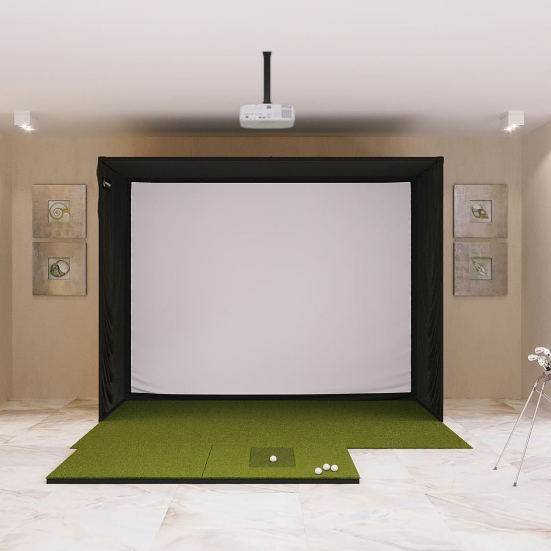 SIG10 Golf Simulator Studio with SIGPRO 4 x 7 hitting mat