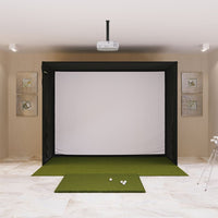 SIG10 Golf Simulator Studio with Fairway Series 5 x 5 hitting mat