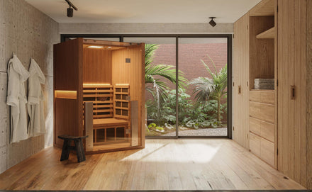 Full Spectrum Infrared Sauna in an indoor wellness setting