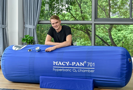 MACY-PAN ST701 soft lying hyperbaric chamber in a home setting