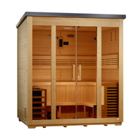Golden Designs Vorarlberg 5 Person Traditional Flat Roof Outdoor Sauna (GDI-8005-01)