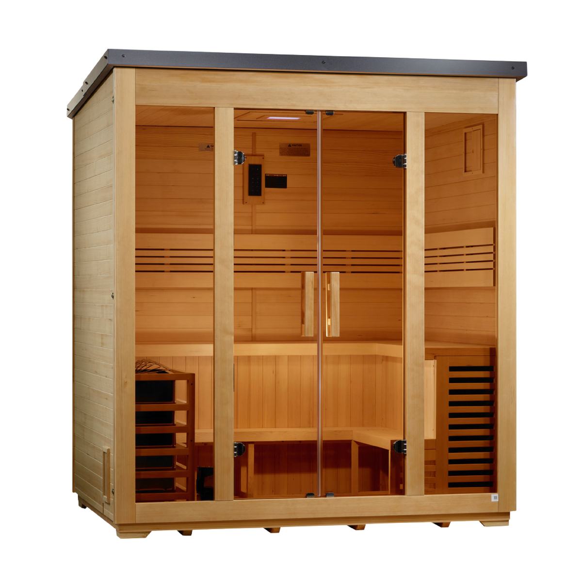 Golden Designs Vorarlberg 5 Person Traditional Flat Roof Outdoor Sauna (GDI-8005-01)