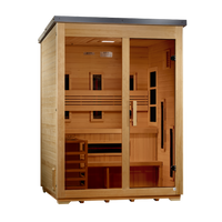 Golden Designs Carinthia 3 Person Hybrid Full Spectrum Outdoor Sauna (GDI-8023-01)