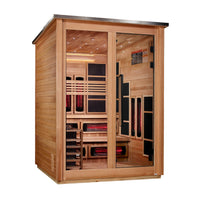 Golden Designs Kaskinen 6 Person Pacific Cedar Barn Hybrid Outdoor Sauna (GDI-8526-02)
