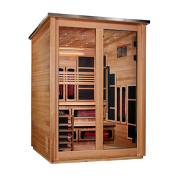 Golden Designs Kaskinen 6 Person Pacific Cedar Barn Hybrid Outdoor Sauna (GDI-8526-02)