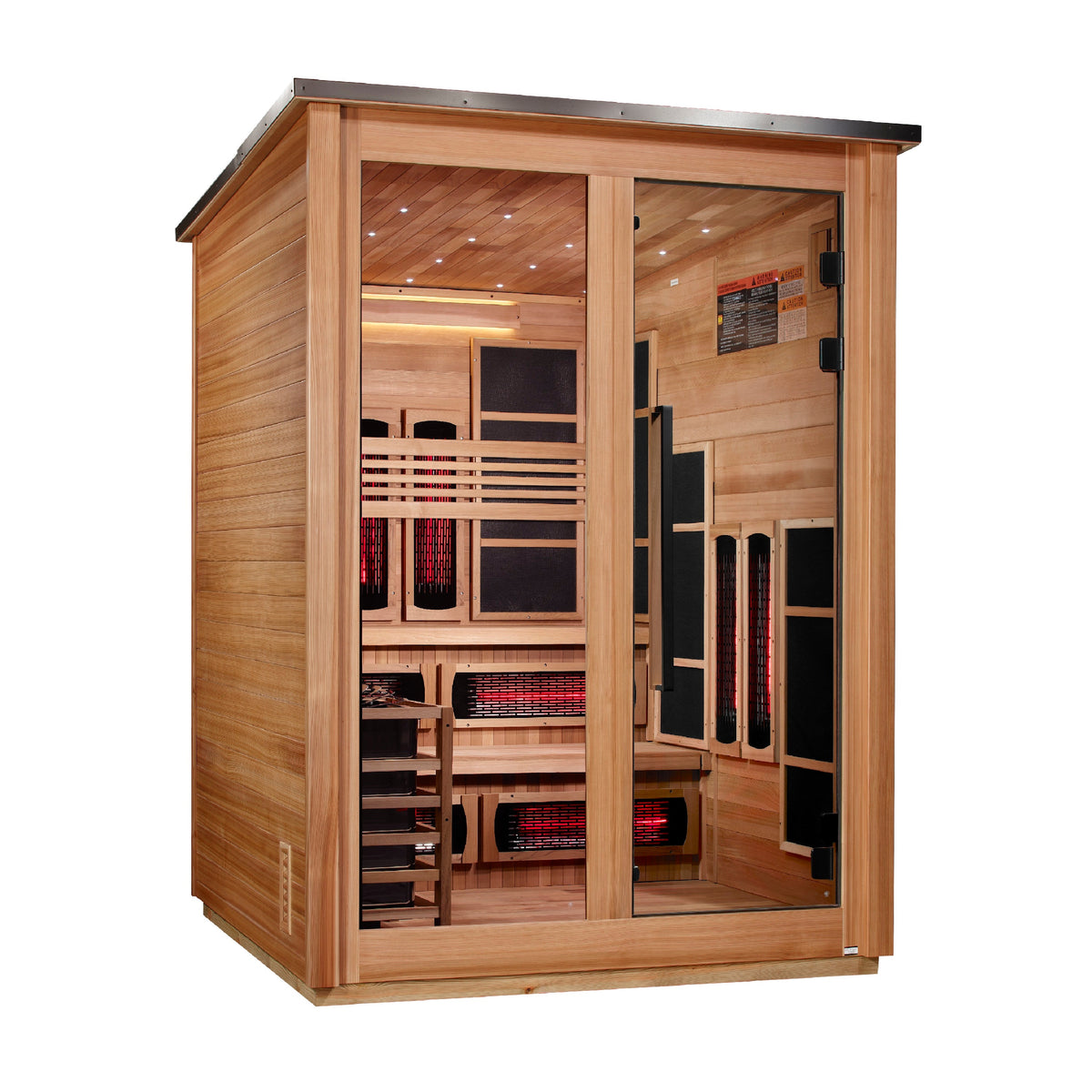Golden Designs Kaskinen 6 Person Pacific Cedar Barn Hybrid Outdoor Sauna (GDI-8526-02)