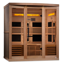 Golden Designs Reserve Edition 6 Person Full Spectrum Sauna with Himalayan Salt Bar (GDI-8260-01)