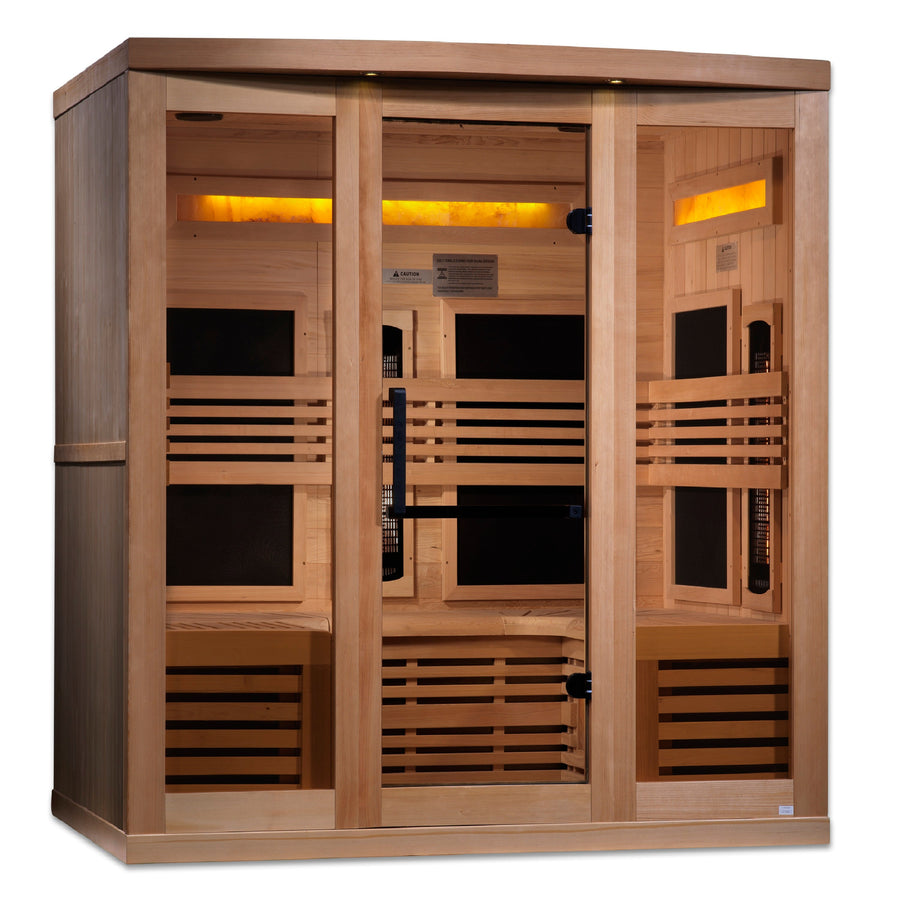 Golden Designs Reserve Edition 6 Person Full Spectrum Sauna with Himalayan Salt Bar (GDI-8260-01)