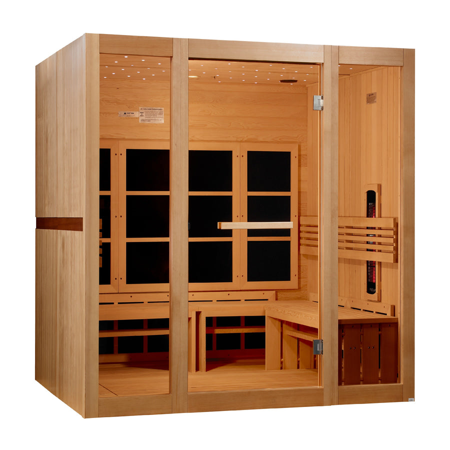 Golden Designs 8 Person Full Spectrum Near Zero EMF FAR Infrared Sauna (GDI-6880-03 FS)