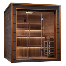 Golden Designs Bergen 6 Person Outdoor-Indoor Traditional Sauna (GDI-8206-01)