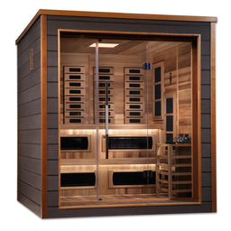 Golden Designs Karlstad 6 Person Outdoor-Indoor Hybrid Full Spectrum Sauna (GDI-8226-01)