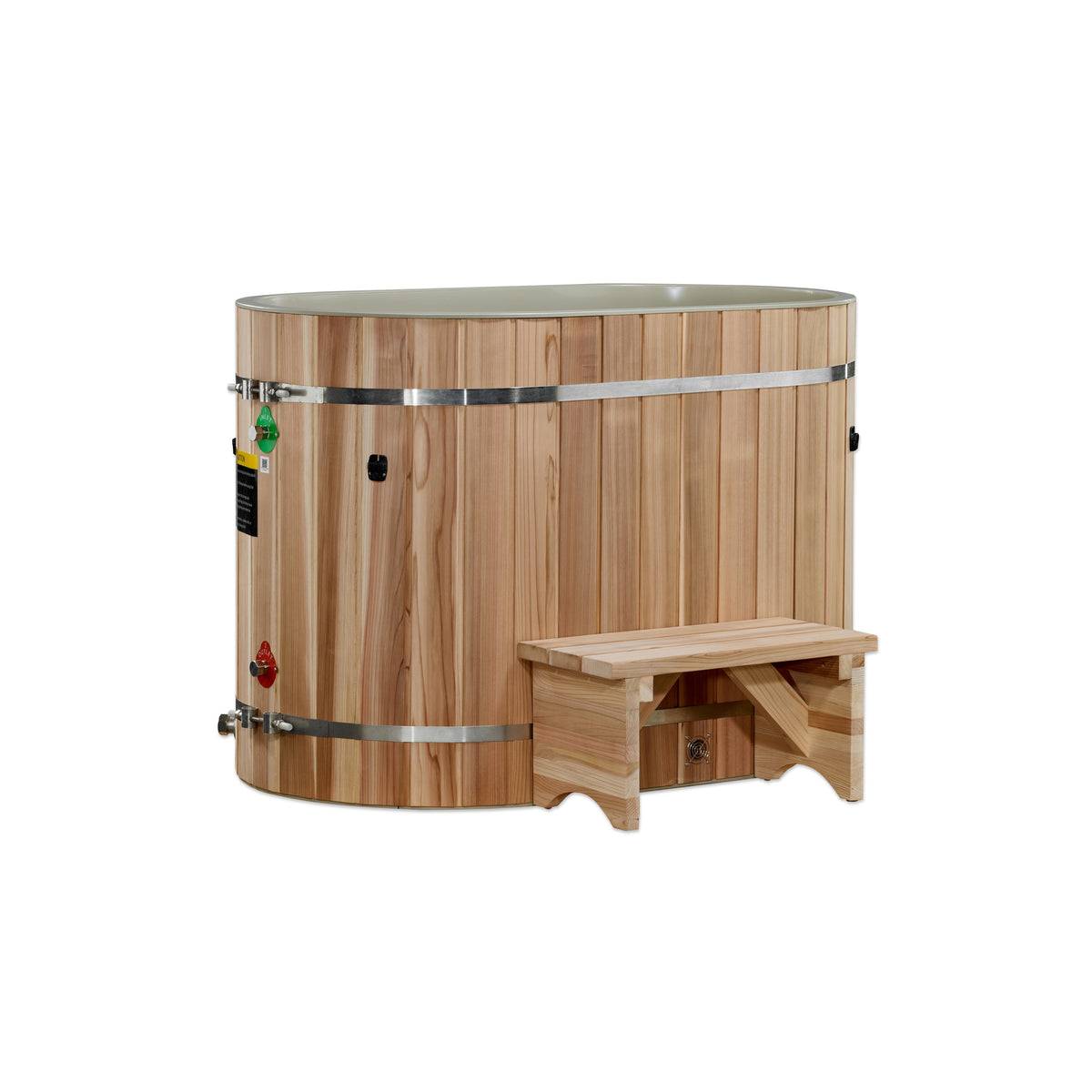 Dynamic Cold Therapy Oval Barrel Tub Cold Plunge 50-P Pacific Cedar view 2