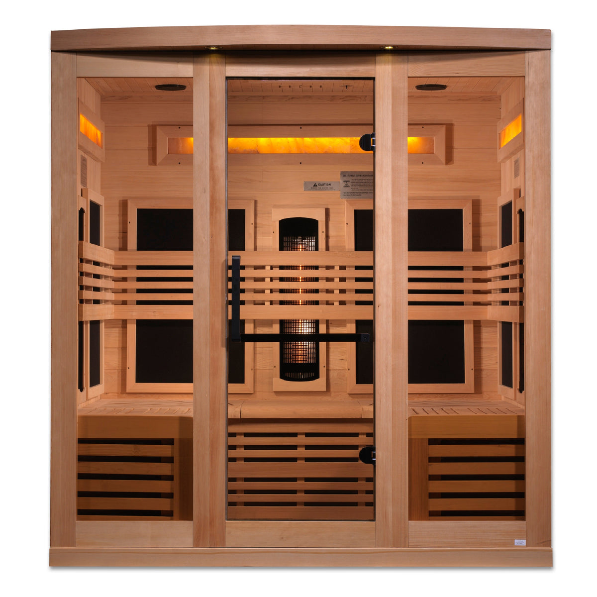 Golden Designs Reserve Edition 6 Person Full Spectrum Sauna with Himalayan Salt Bar view 2
