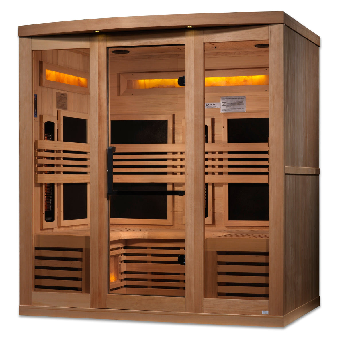 Golden Designs Reserve Edition 6 Person Full Spectrum Sauna with Himalayan Salt Bar view 3