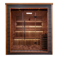 Golden Designs Bergen 6 Person Outdoor-Indoor Traditional Sauna view 3