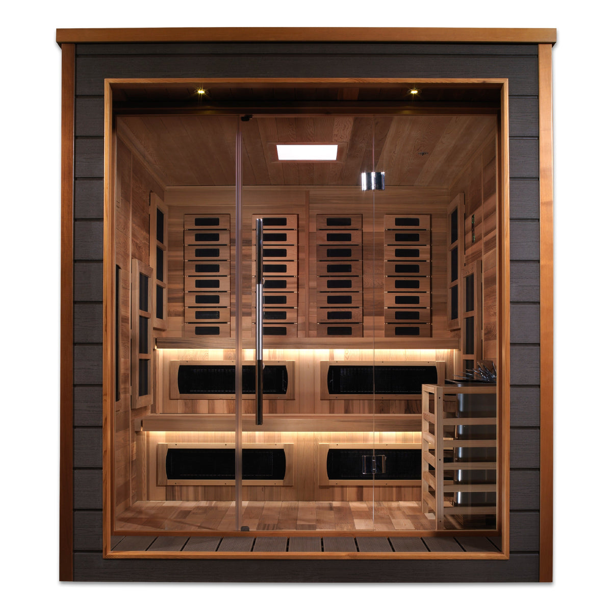 Golden Designs Karlstad 6 Person Outdoor-Indoor Hybrid Full Spectrum Sauna view 3
