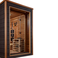 Golden Designs Karlstad 6 Person Outdoor-Indoor Hybrid Full Spectrum Sauna view 4