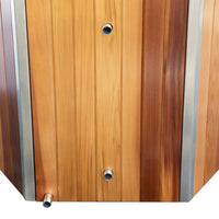 Isvik cedar cold plunge tub side detail
