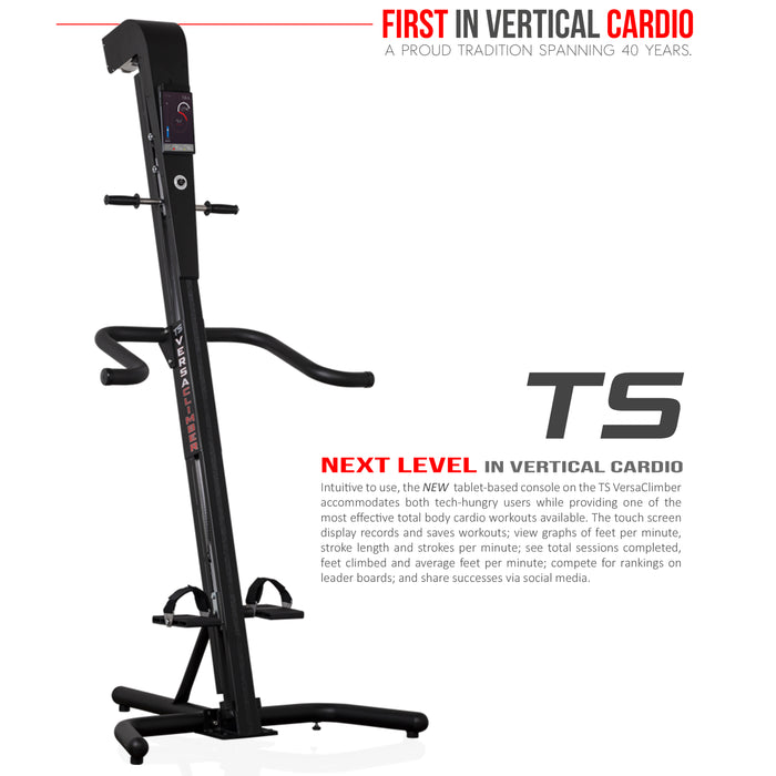 VersaClimber TSA touchscreen fixed-resistance vertical climber