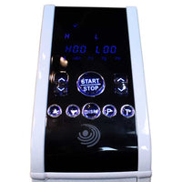 VibraPro Genesis Kinetic Sport X8 console close-up with LED speed and programme controls