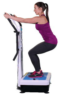 Exercise demonstration on VibraPro Genesis Kinetic Sport series whole-body vibration machine