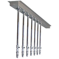 WaterWerks Torrent Vichy shower, detailed view of seven adjustable spray heads