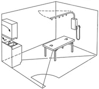 WaterWerks Typhoon manufacturer typical wet-room layout and installation diagram